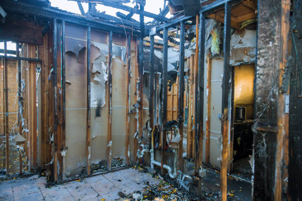 Professional Fire Damage Restoration technician working in Kingston, PA